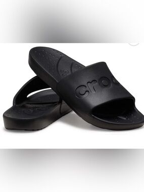 NWT CROCS MEN'S CLASSIC SLIDES- BLACK- SIZE 11 MEDIUM